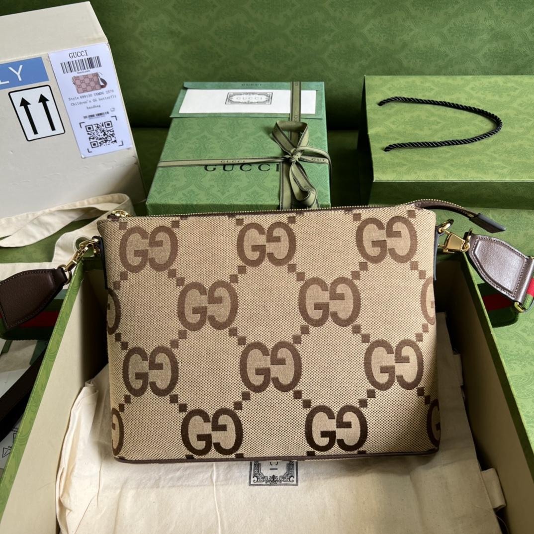 Gucci Jumbo GG Messenger Bag(31-24.5-5cm) - FashionPlug