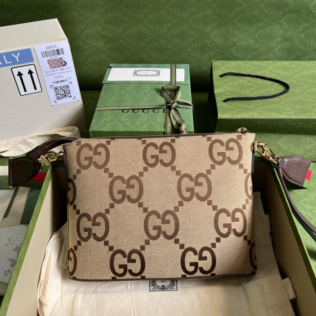 Gucci Jumbo GG Messenger Bag(31-24.5-5cm) - FashionPlug