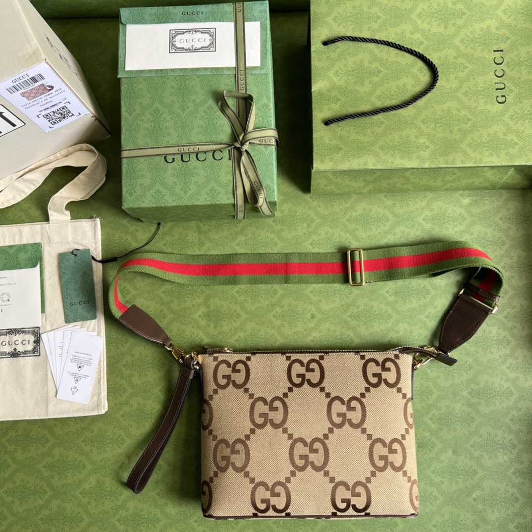 Gucci Jumbo GG Messenger Bag(31-24.5-5cm) - FashionPlug