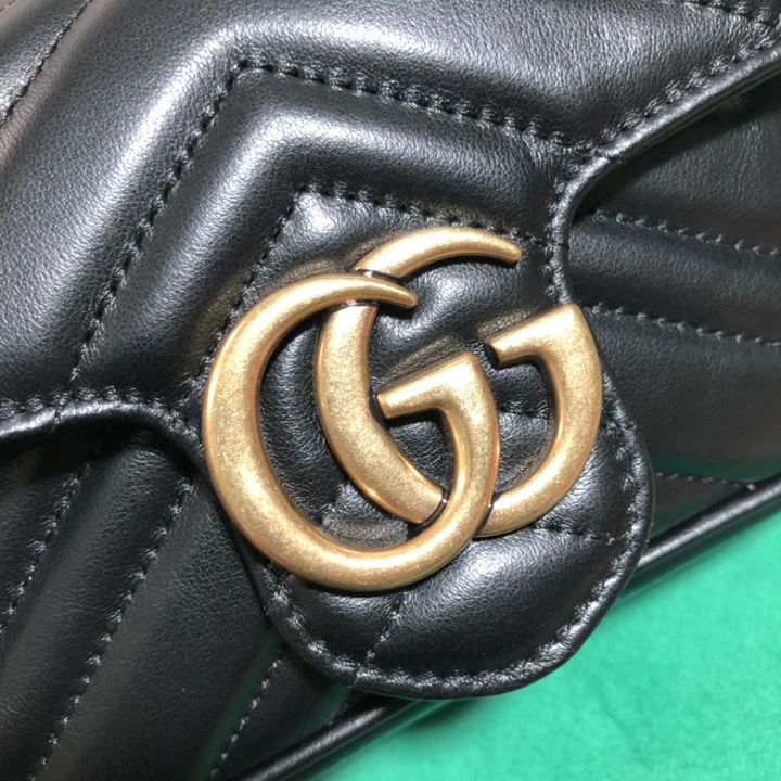 Gucci GG Marmont Matelassé Lather Super Mini Bag(16.5-10.2-5.1cm) - FashionPlug