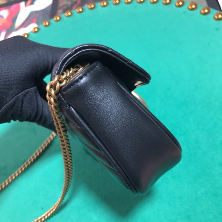 Gucci GG Marmont Matelassé Lather Super Mini Bag(16.5-10.2-5.1cm) - FashionPlug