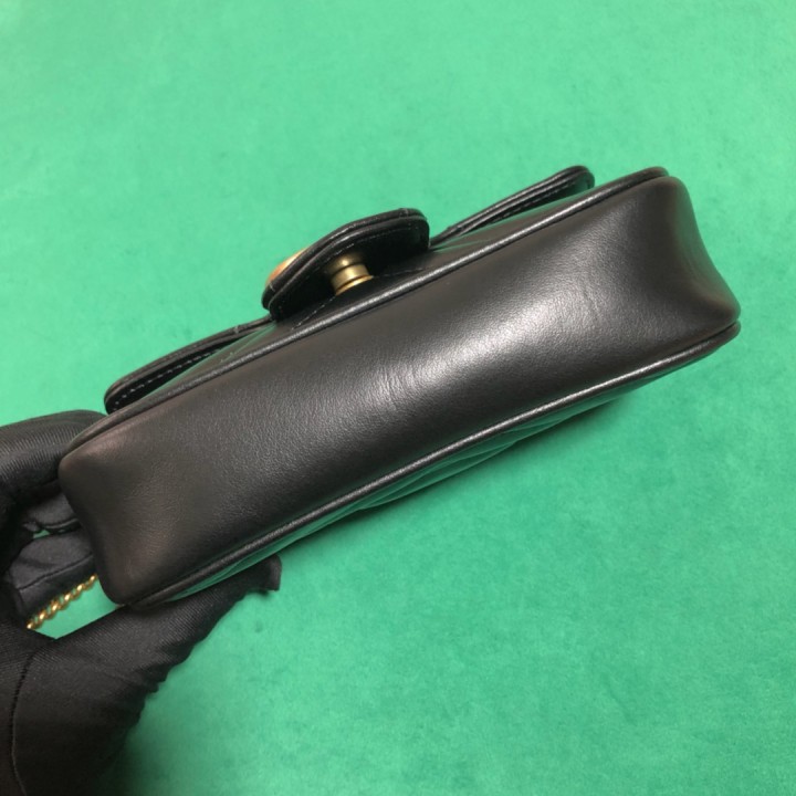 Gucci GG Marmont Matelassé Lather Super Mini Bag(16.5-10.2-5.1cm) - FashionPlug