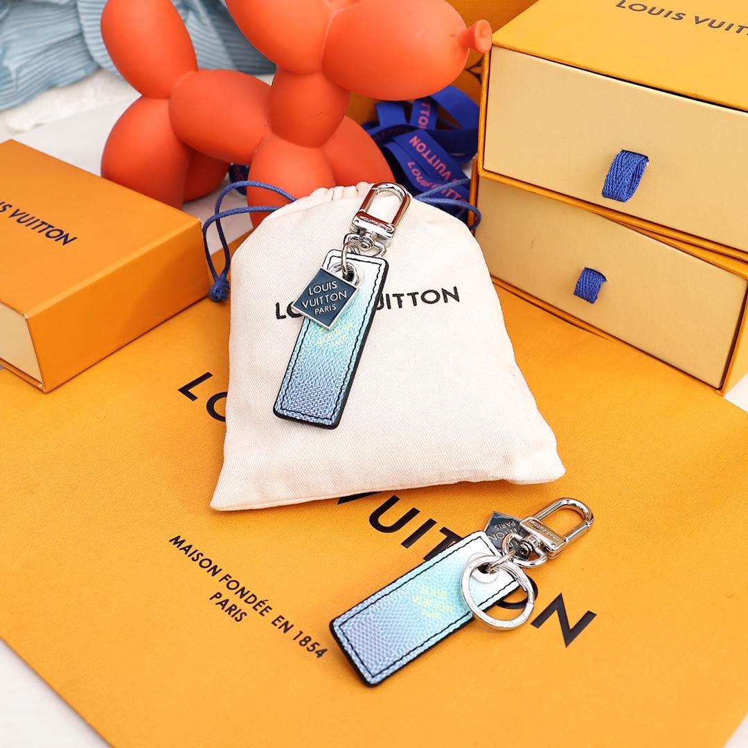 Louis Vuitton Damier Stripes Tab Bag Charm And Key Holder    M00735 - FashionPlug