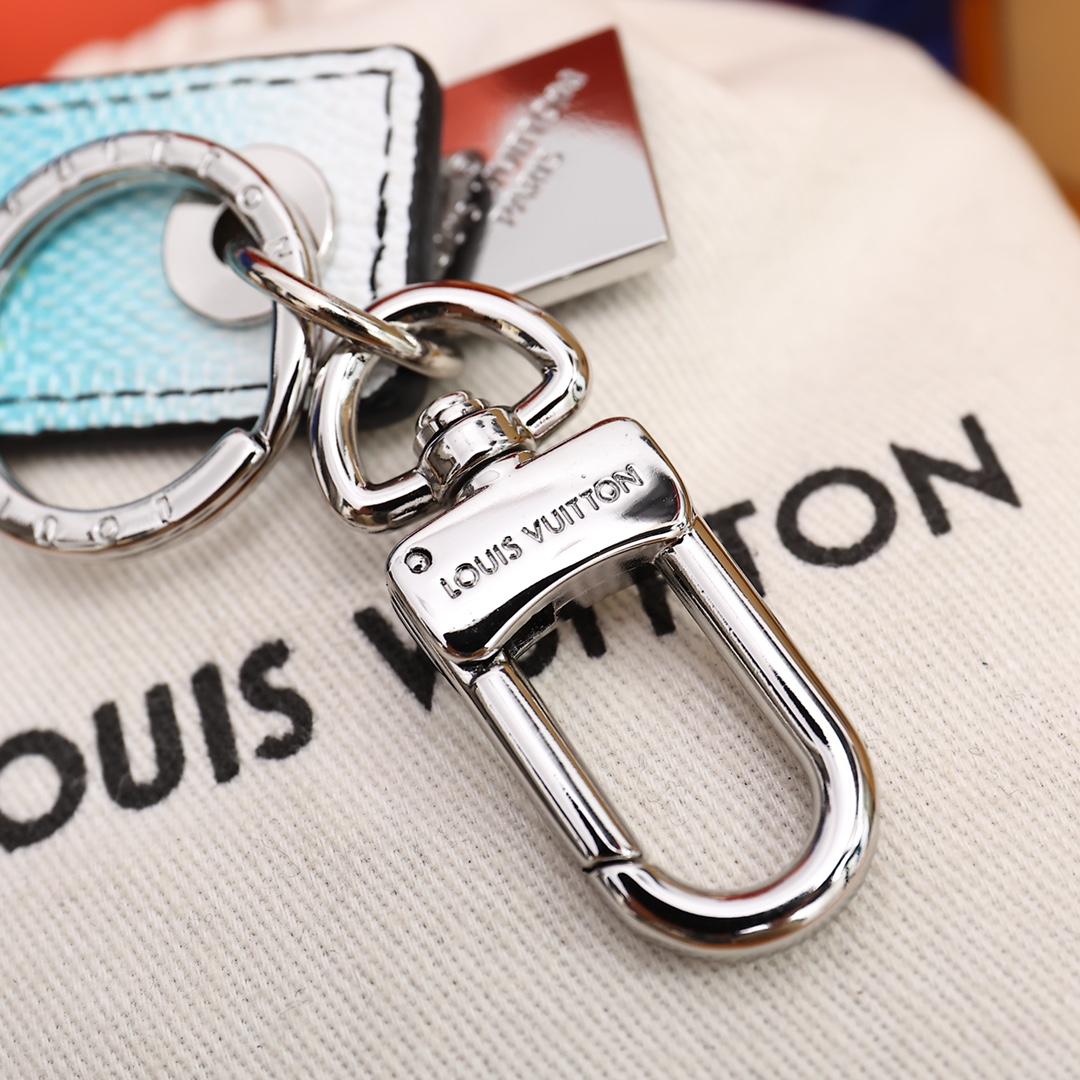 Louis Vuitton Damier Stripes Tab Bag Charm And Key Holder    M00735 - FashionPlug