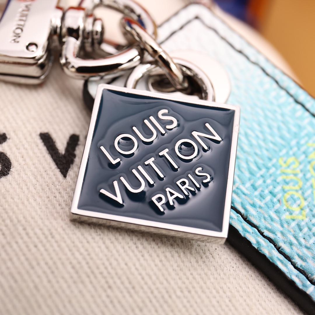 Louis Vuitton Damier Stripes Tab Bag Charm And Key Holder    M00735 - FashionPlug