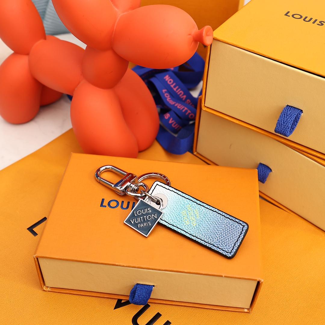 Louis Vuitton Damier Stripes Tab Bag Charm And Key Holder    M00735 - FashionPlug