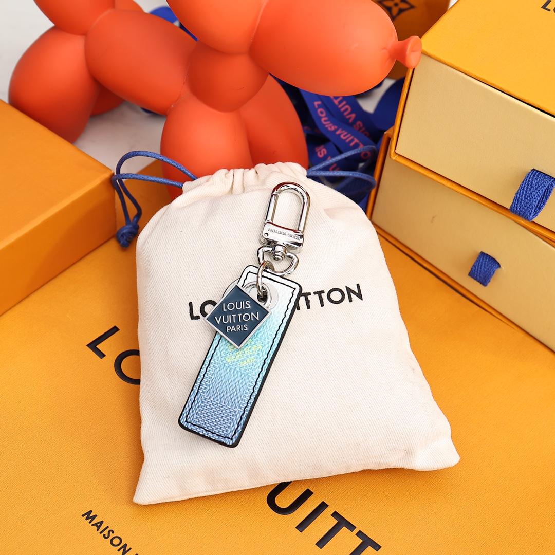 Louis Vuitton Damier Stripes Tab Bag Charm And Key Holder    M00735 - FashionPlug