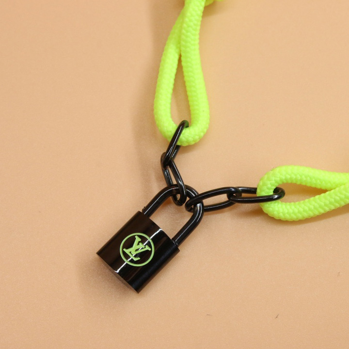 Louis Vuitton Silver Lockit X Virgil Abloh Bracelet, Black Titanium     Q05268 - FashionPlug