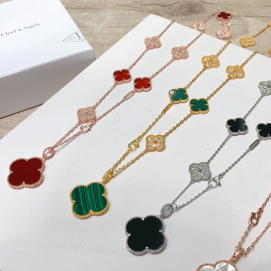 Van Cleef & Arpels Vintage Alhambra Long Necklace, 10 motifs - FashionPlug