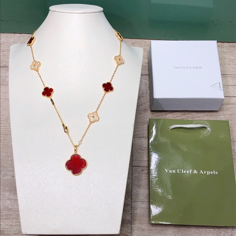 Van Cleef & Arpels Vintage Alhambra Long Necklace, 10 motifs - FashionPlug