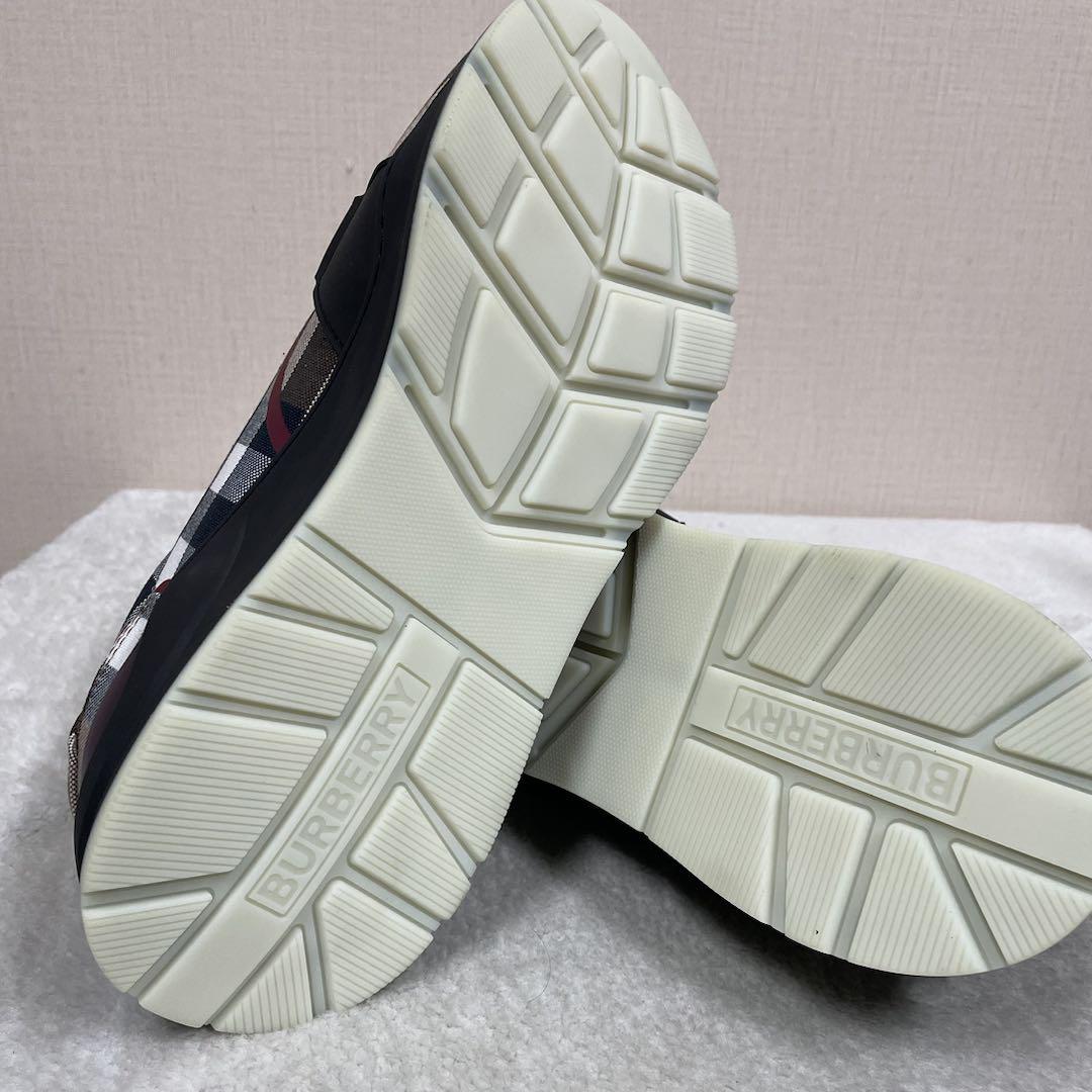 Burberry Check Cotton Sneakers - FashionPlug