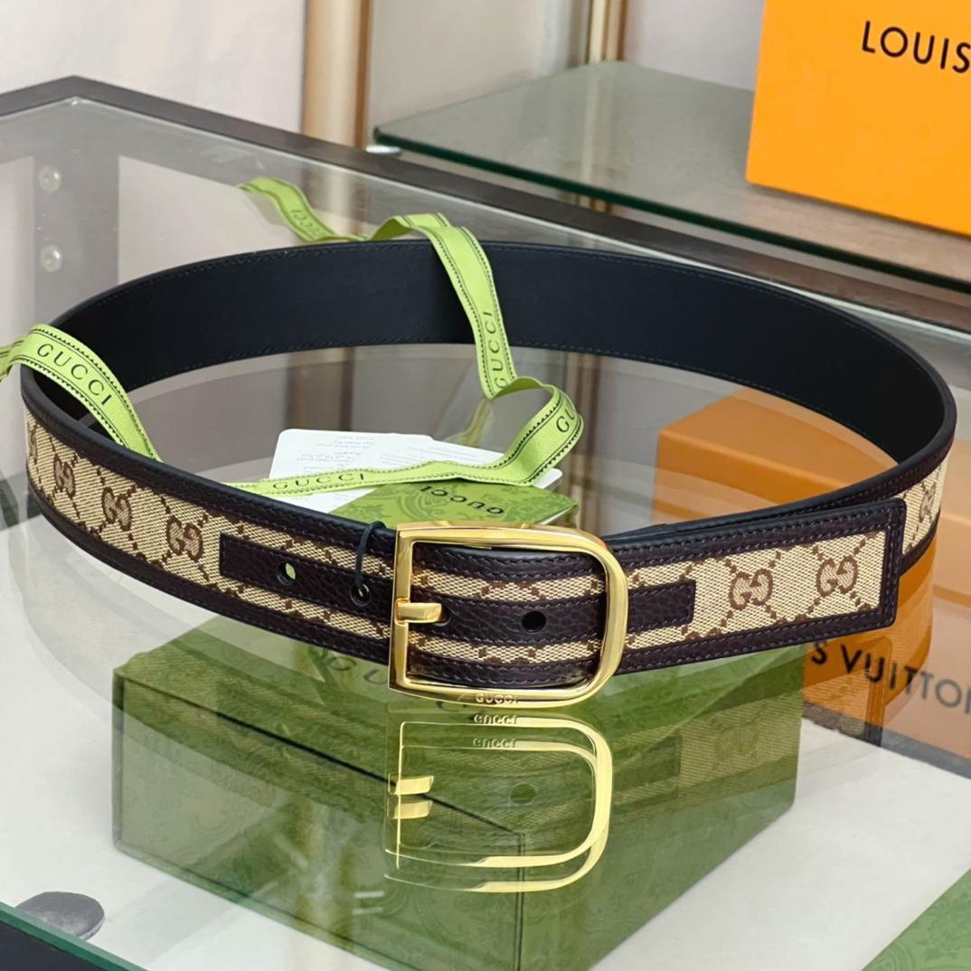 Gucci GG Belt With Square Buckle - FashionPlug