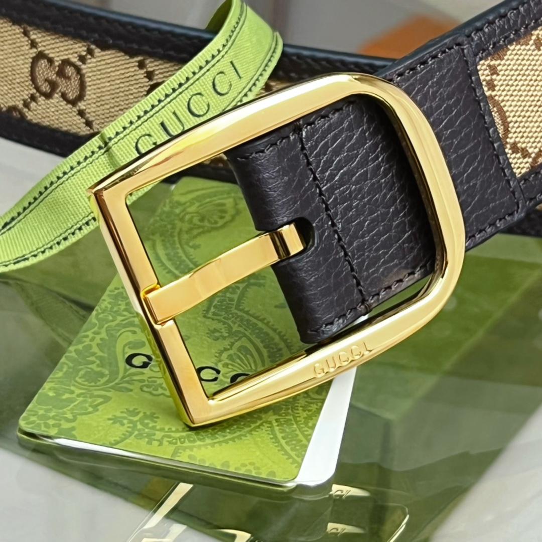Gucci GG Belt With Square Buckle - FashionPlug
