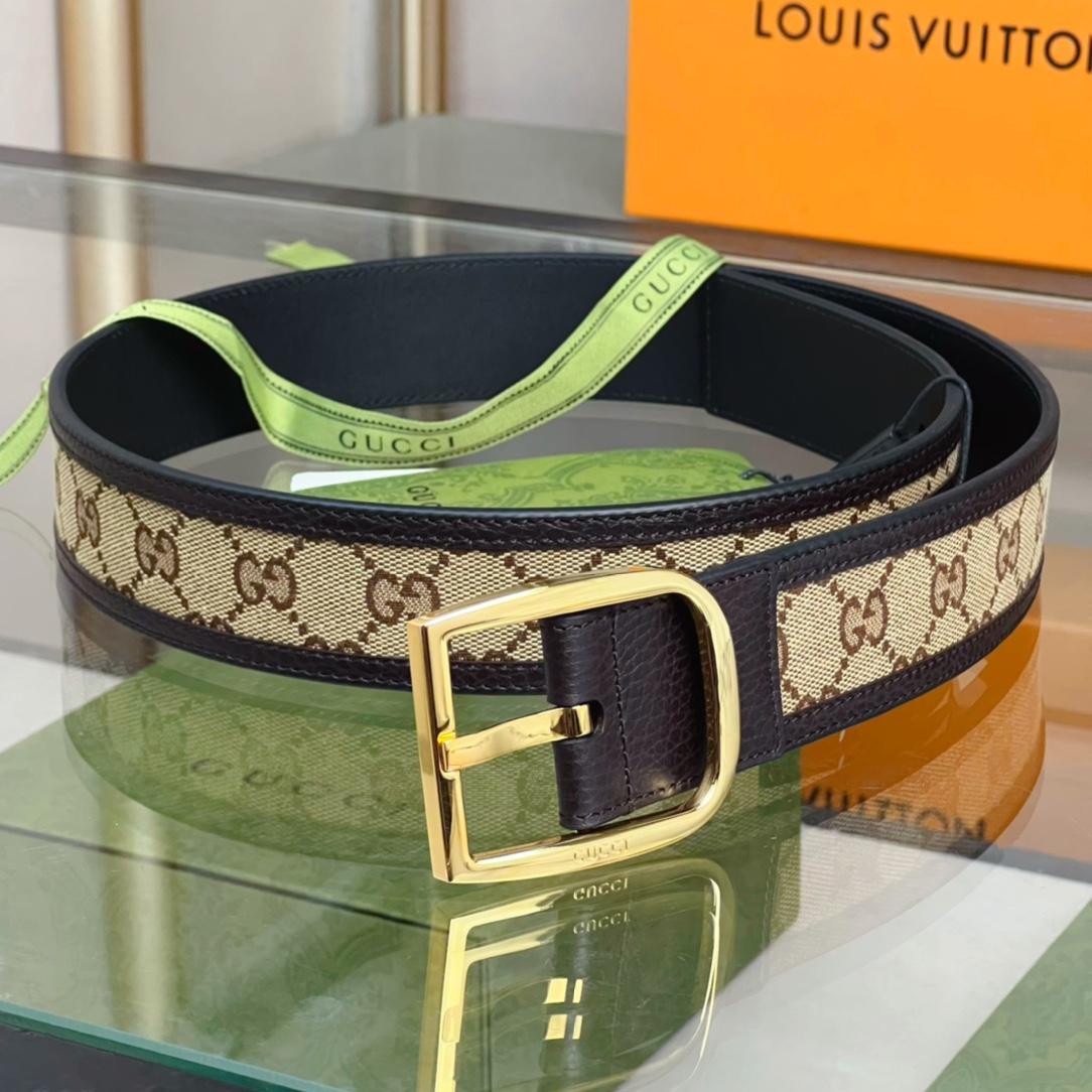 Gucci GG Belt With Square Buckle - FashionPlug
