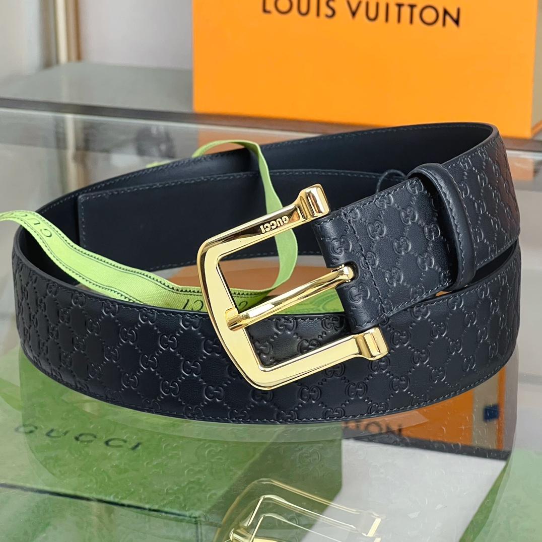 Gucci Belt With Square Buckle - FashionPlug