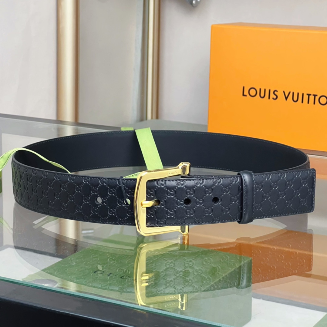 Gucci Belt With Square Buckle - FashionPlug