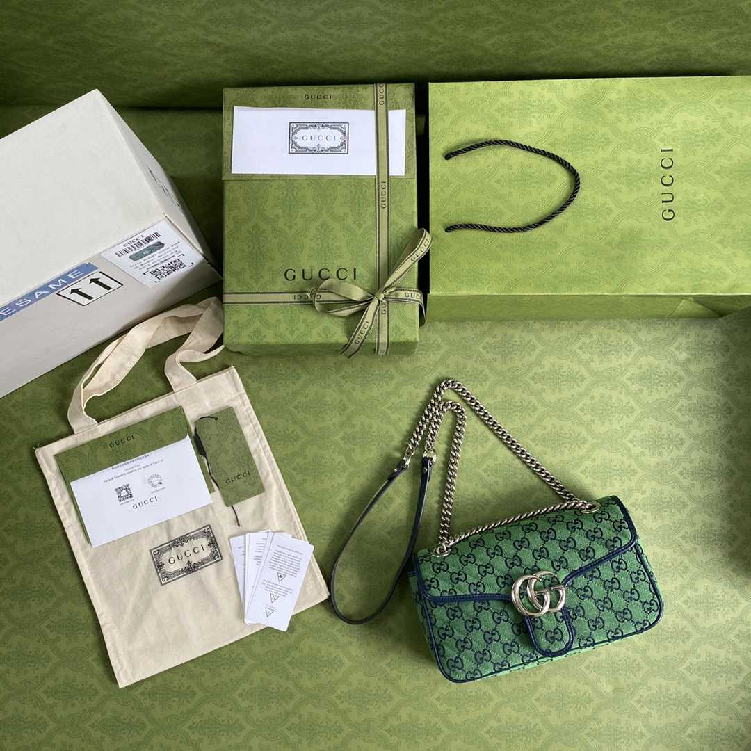 Gucci GG Marmont Mini Shoulder Bag(26-15-7cm) - FashionPlug