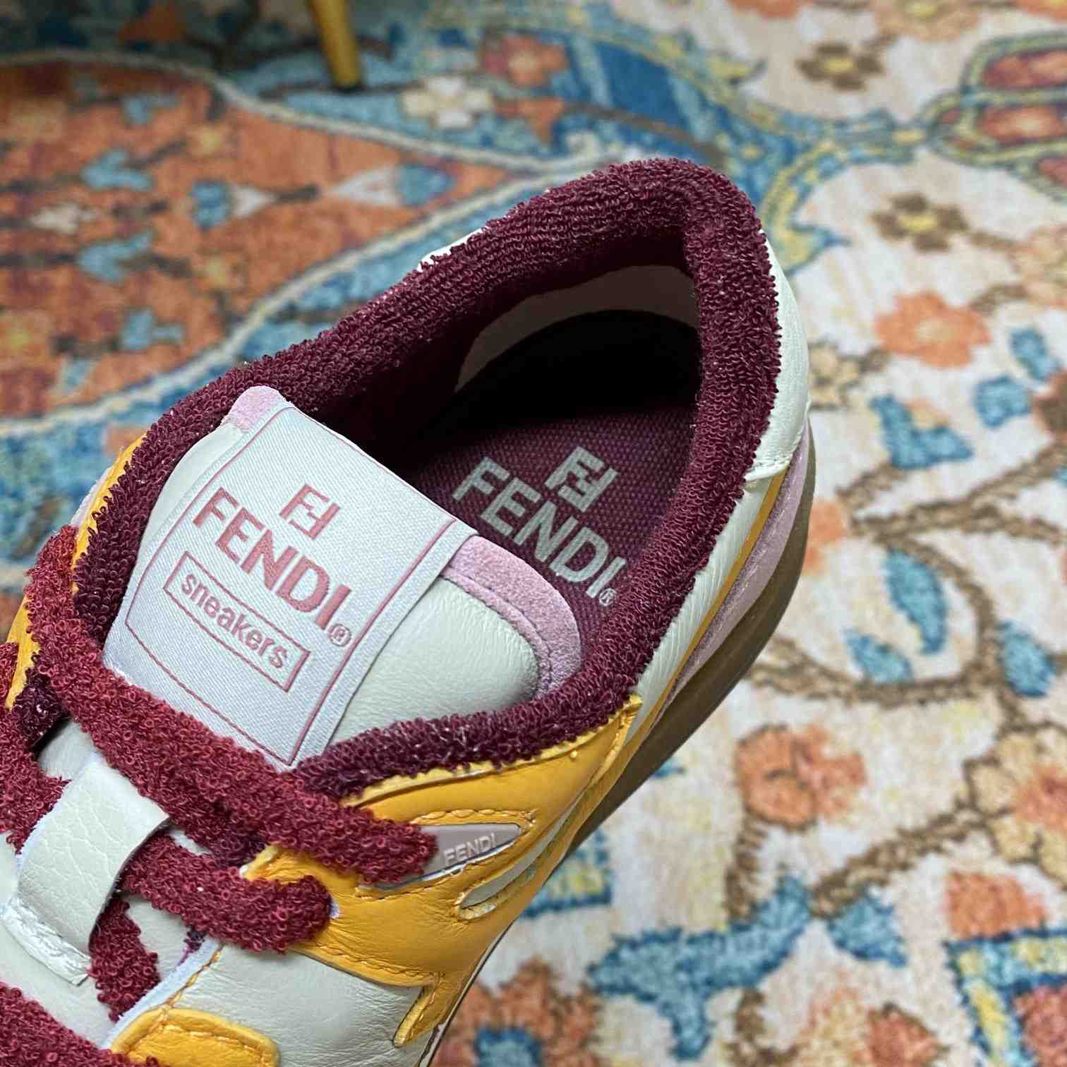 Fendi Match Pink Suede Low-Tops Sneakers  - FashionPlug