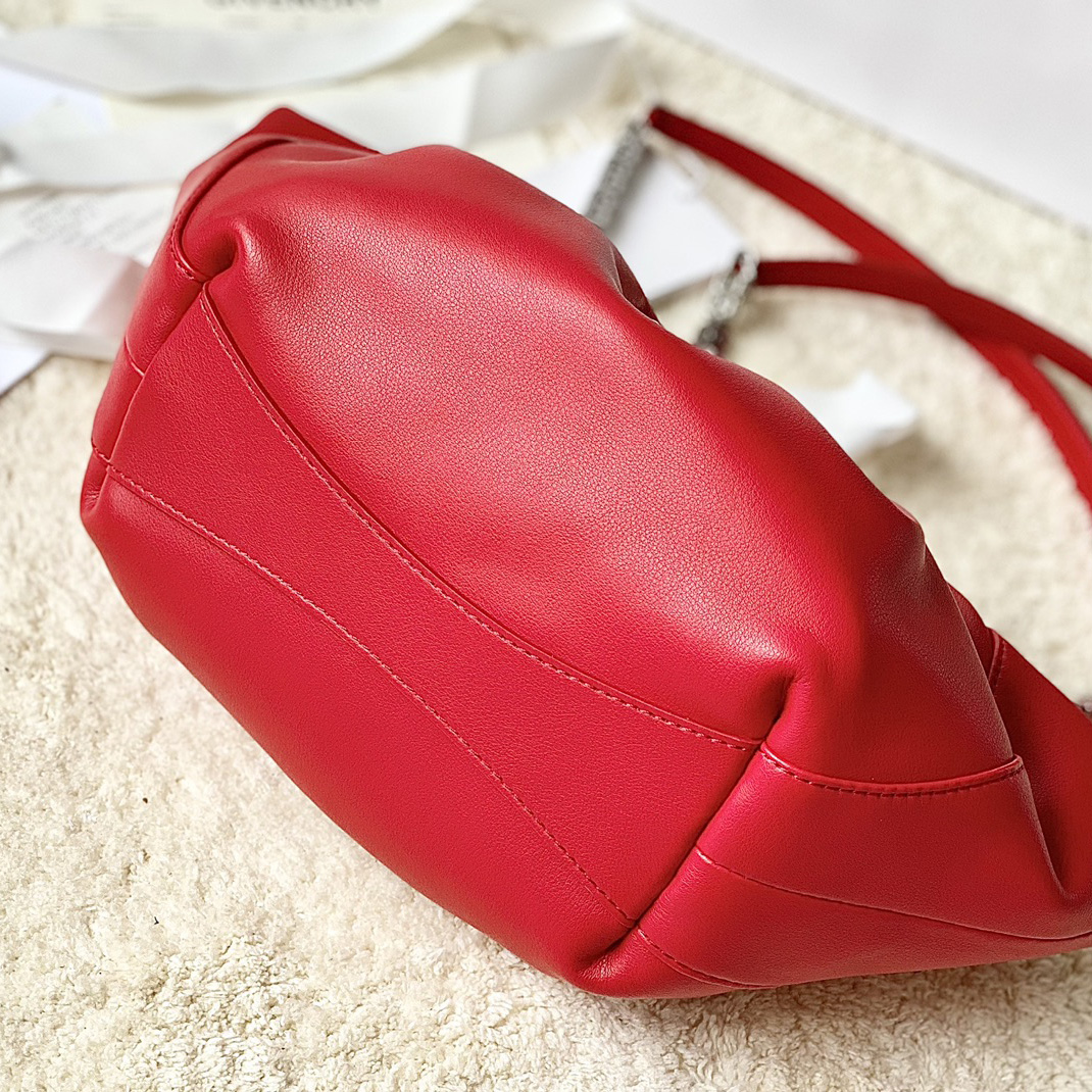 Givenchy Small Kenny Bag In Smooth Leather - Red(32-22-17cm) - FashionPlug