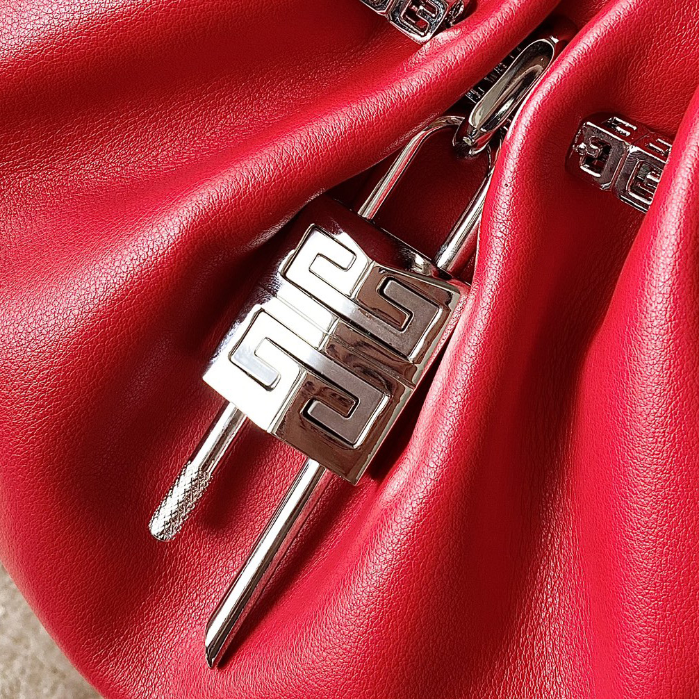 Givenchy Small Kenny Bag In Smooth Leather - Red(32-22-17cm) - FashionPlug