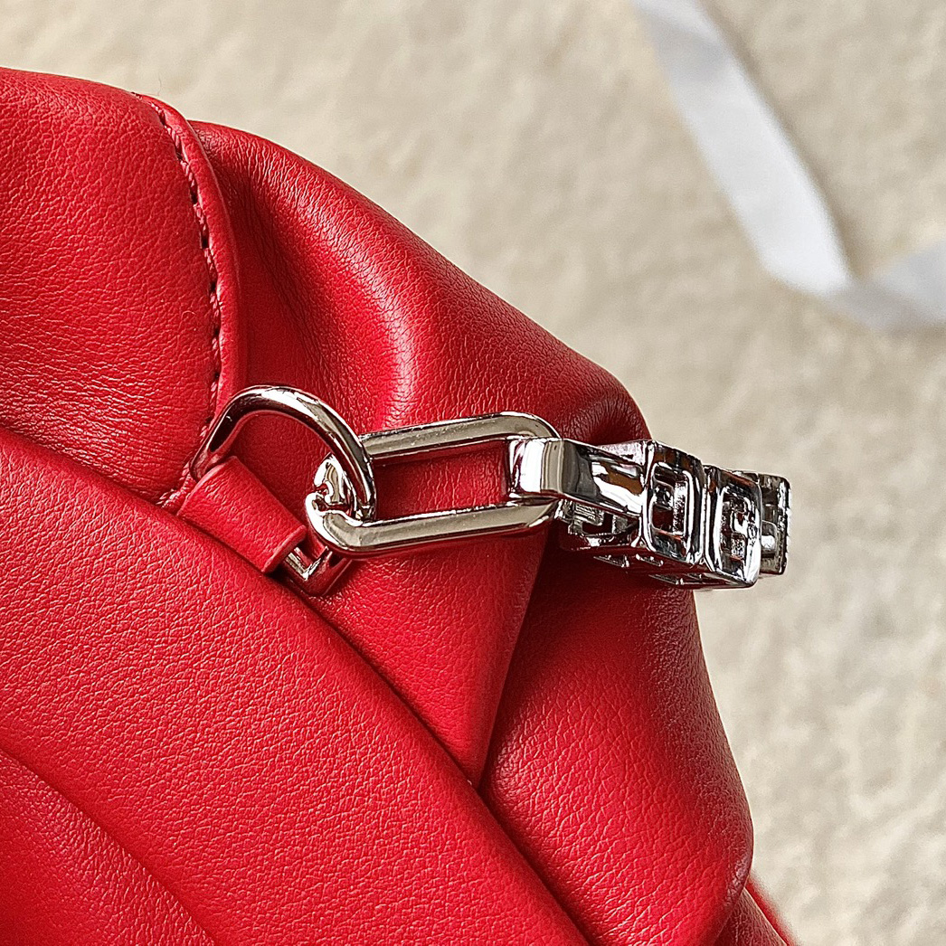 Givenchy Small Kenny Bag In Smooth Leather - Red(32-22-17cm) - FashionPlug