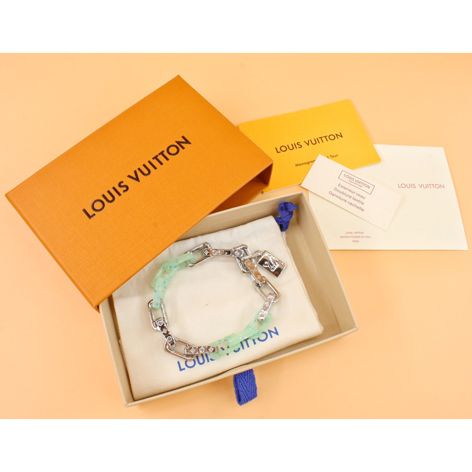 Louis Vuitton Monogram Chain Bracelet     M00733 - FashionPlug