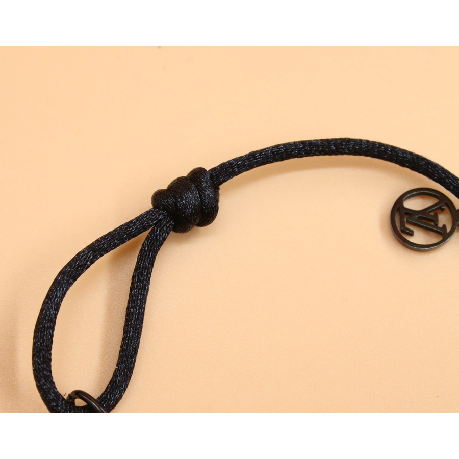 Louis Vuitton  Silver Lockit X Virgil Abloh Bracelet, Black Titanium     Q05270 - FashionPlug