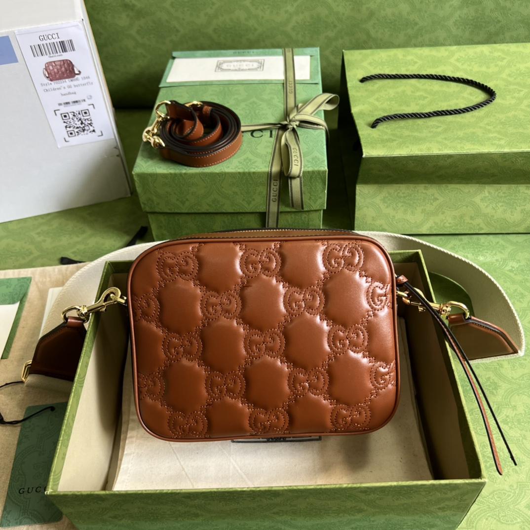 Gucci GG Matelassé Leather Shoulder Bag(21.5-17-7.5cm) - FashionPlug