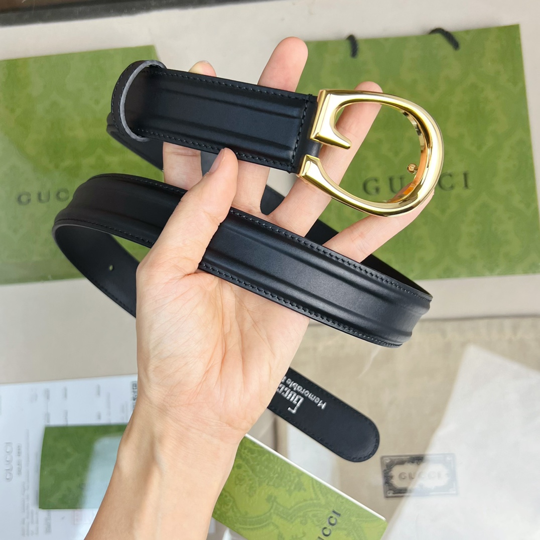 Gucci Belt With G Buckle - FashionPlug