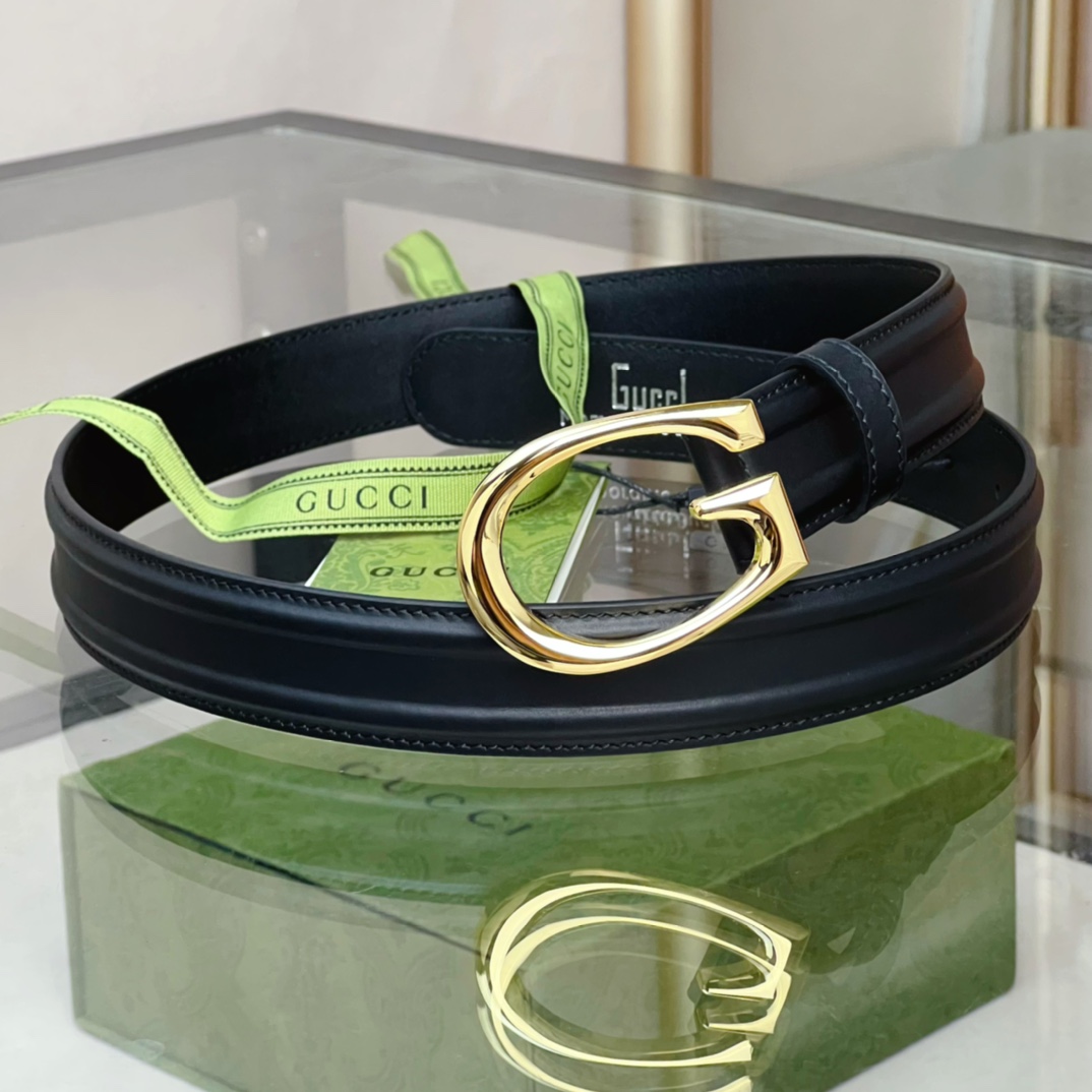 Gucci Belt With G Buckle - FashionPlug