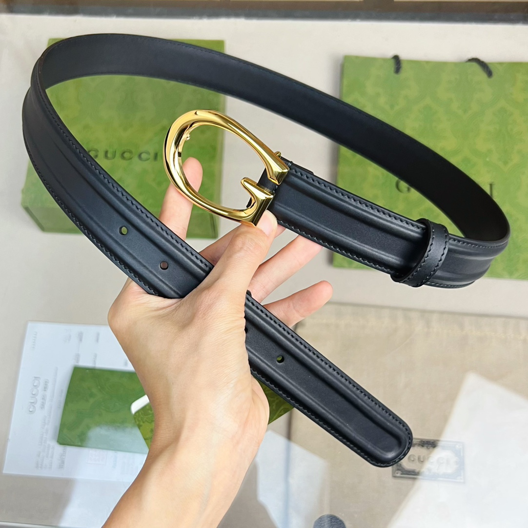 Gucci Belt With G Buckle - FashionPlug