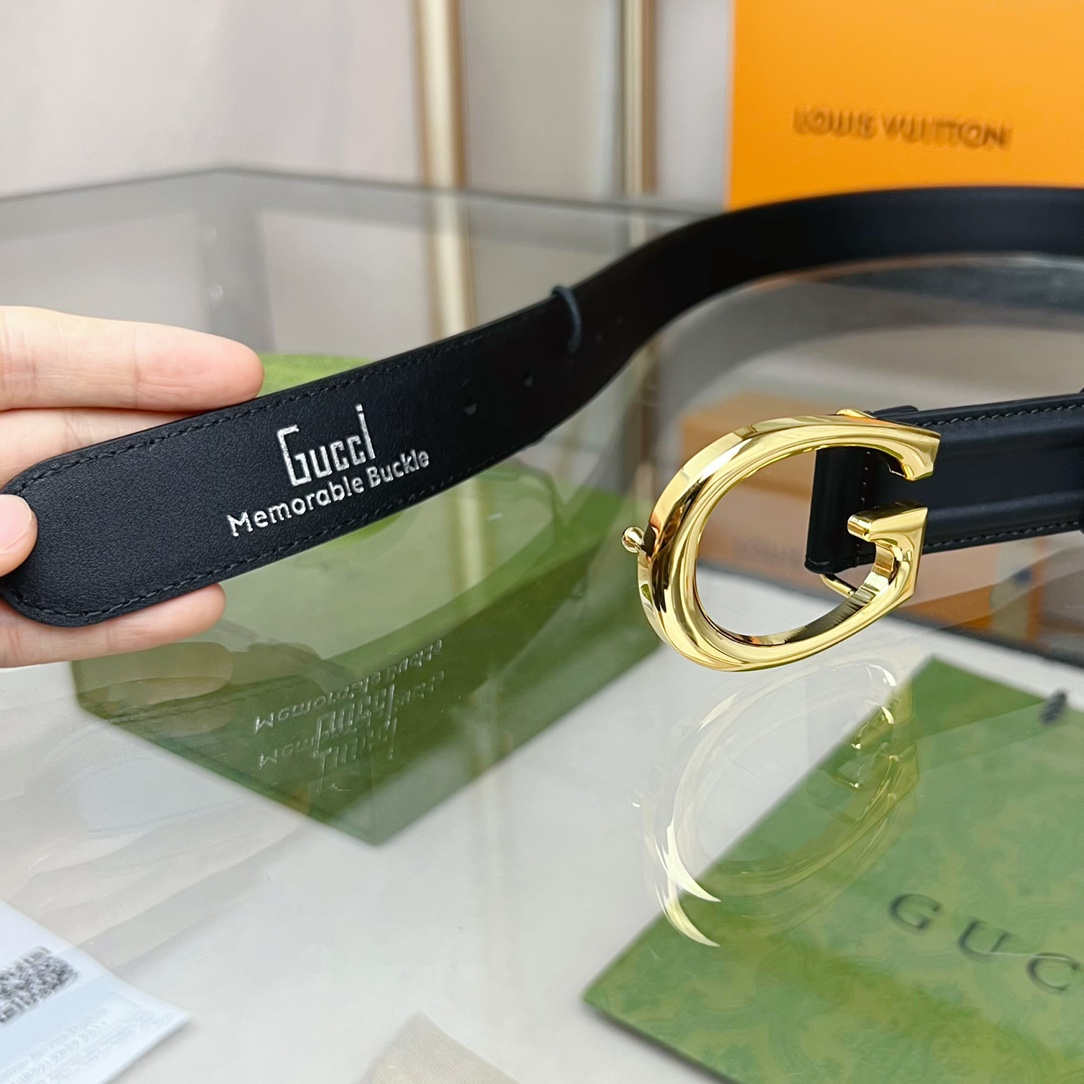Gucci Belt With G Buckle - FashionPlug