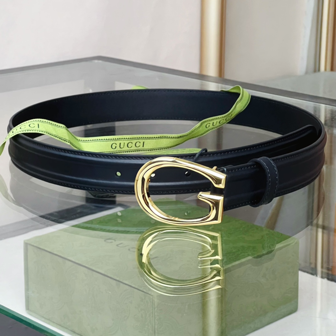 Gucci Belt With G Buckle - FashionPlug