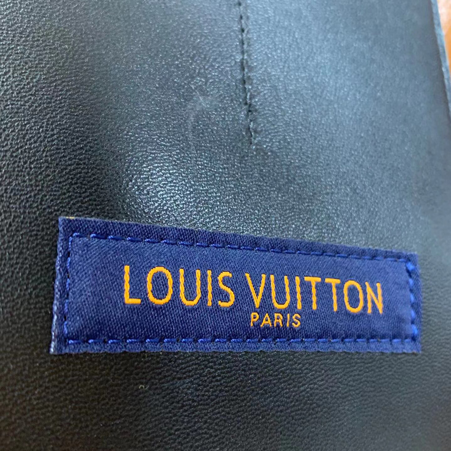 Louis Vuitton Black Monogram Embossed Leather Mid Layer  - FashionPlug