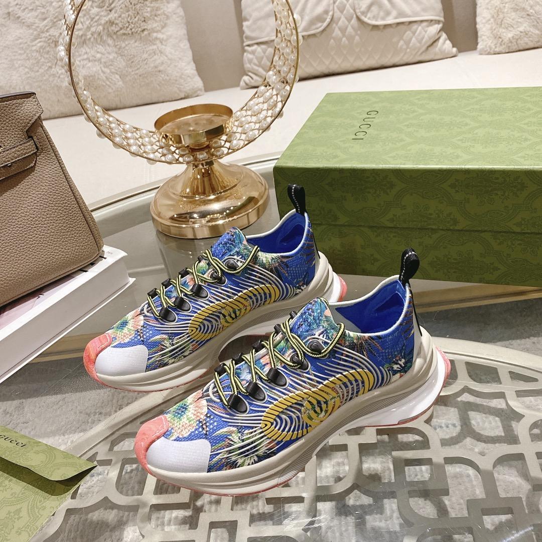 Gucci Run Floral Sneaker(Upon UK size) - FashionPlug