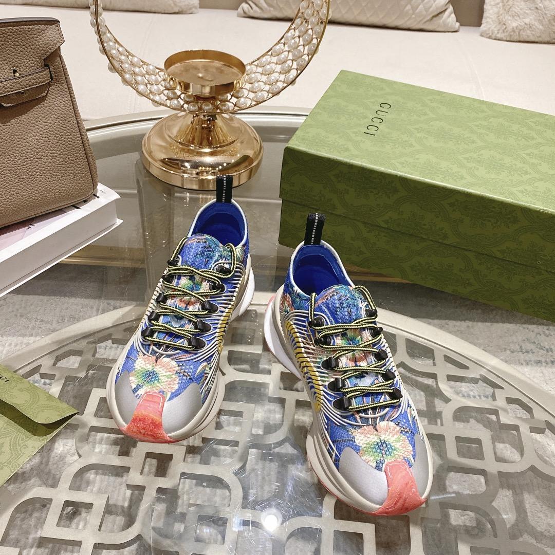 Gucci Run Floral Sneaker(Upon UK size) - FashionPlug