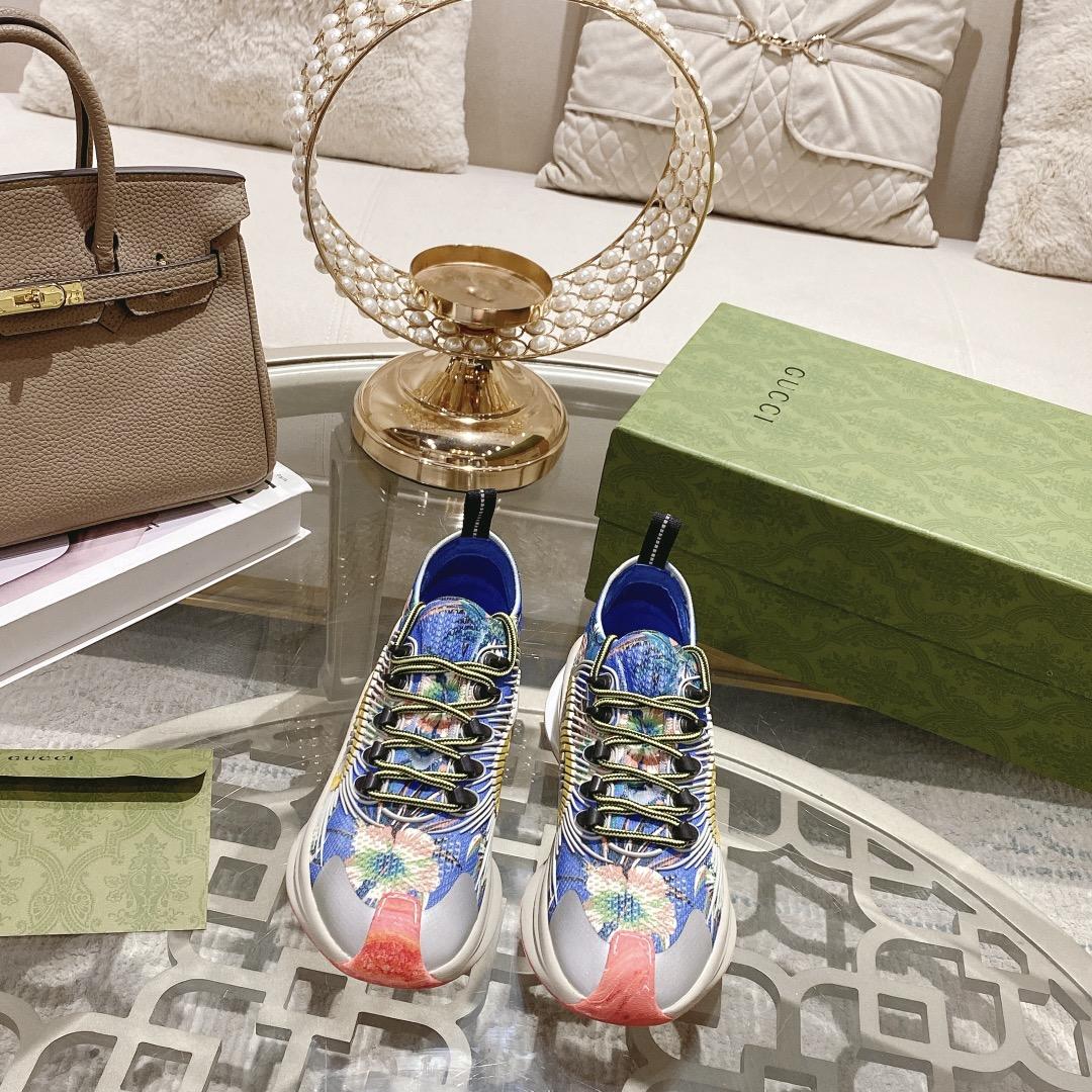 Gucci Run Floral Sneaker(Upon UK size) - FashionPlug