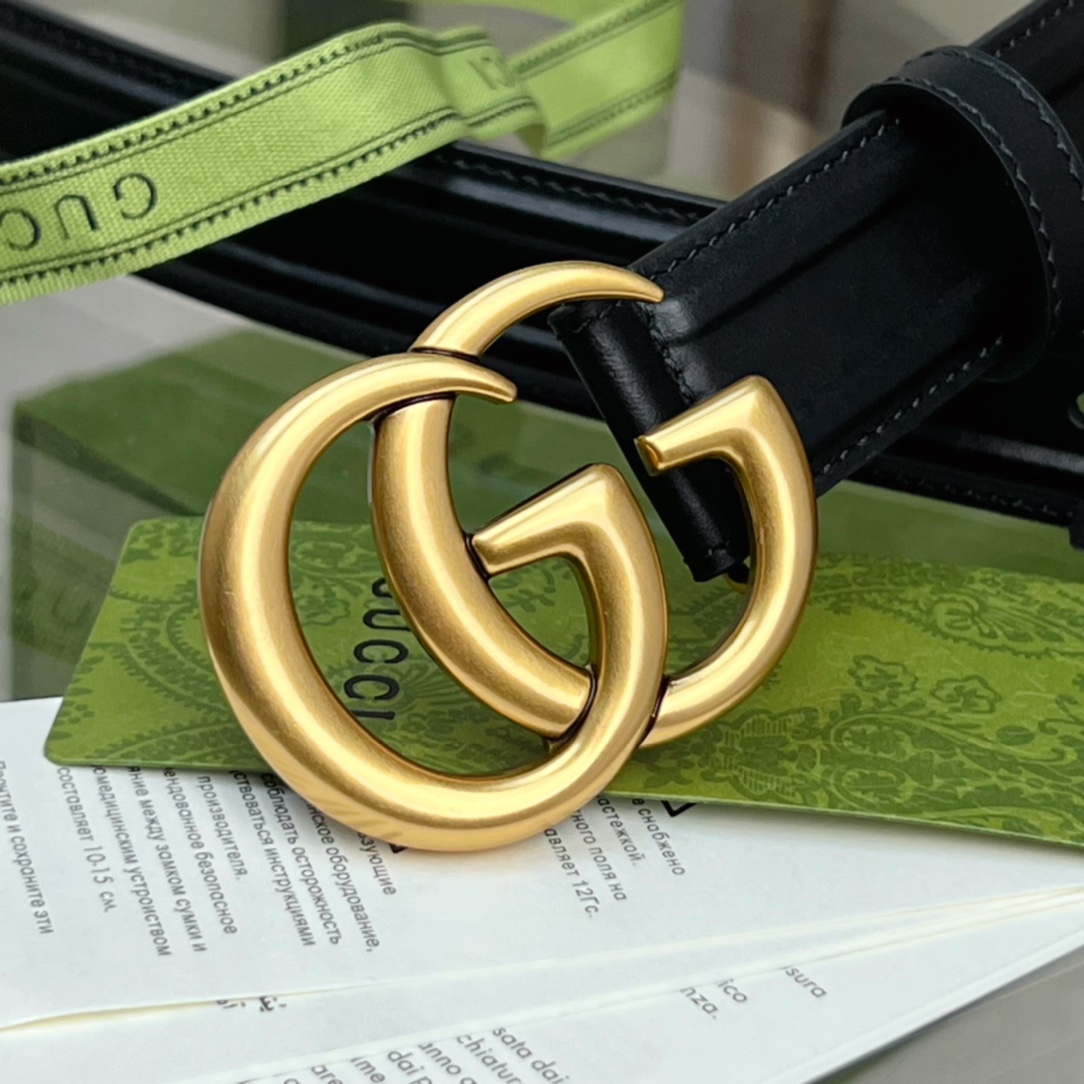 Gucci Belt With GG Buckle - FashionPlug