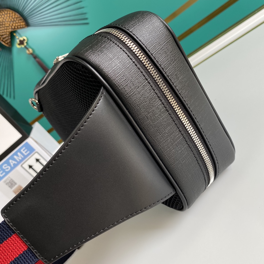 Gucci GG Black Belt Bag(17-27-8.5CM) - FashionPlug