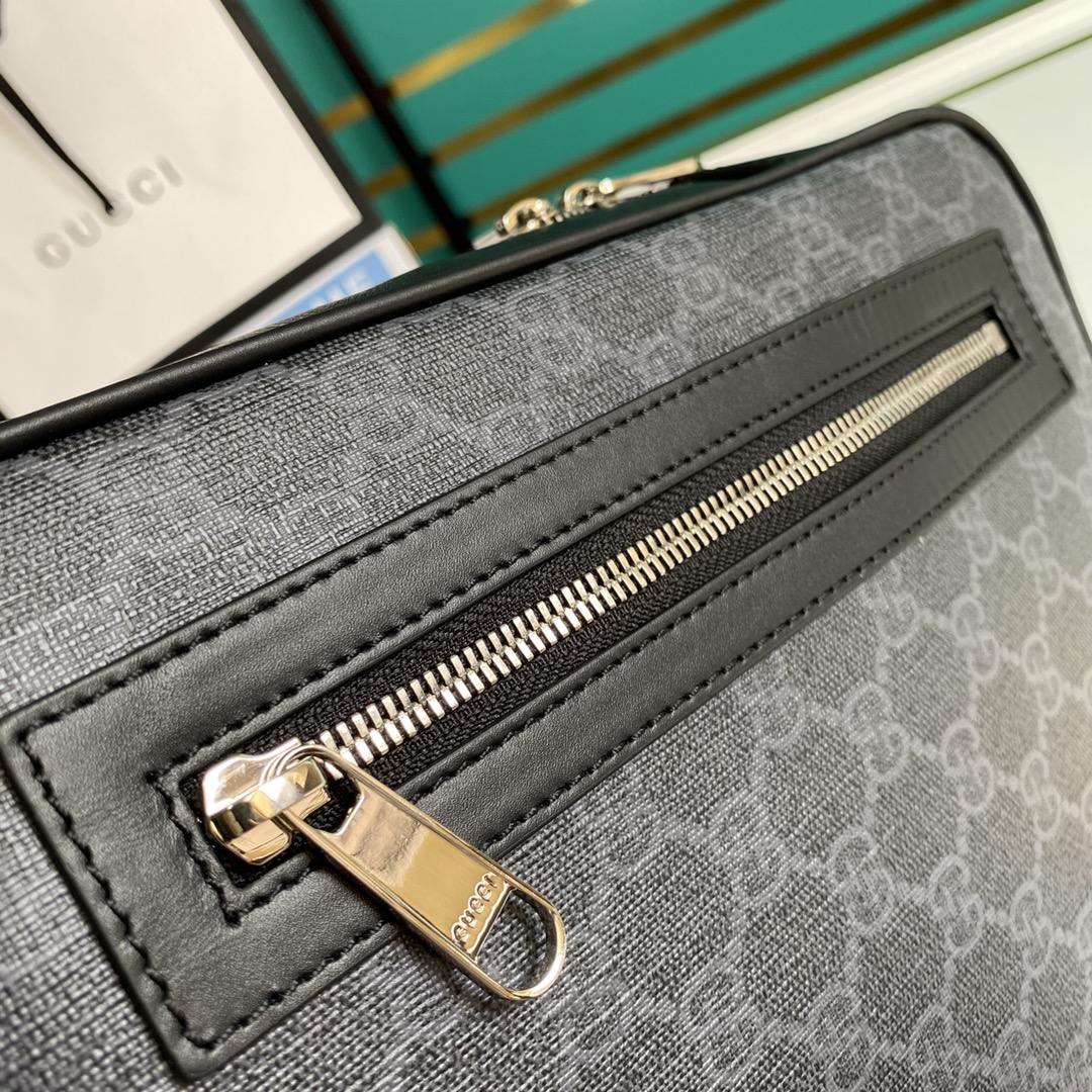 Gucci GG Black Belt Bag(17-27-8.5CM) - FashionPlug