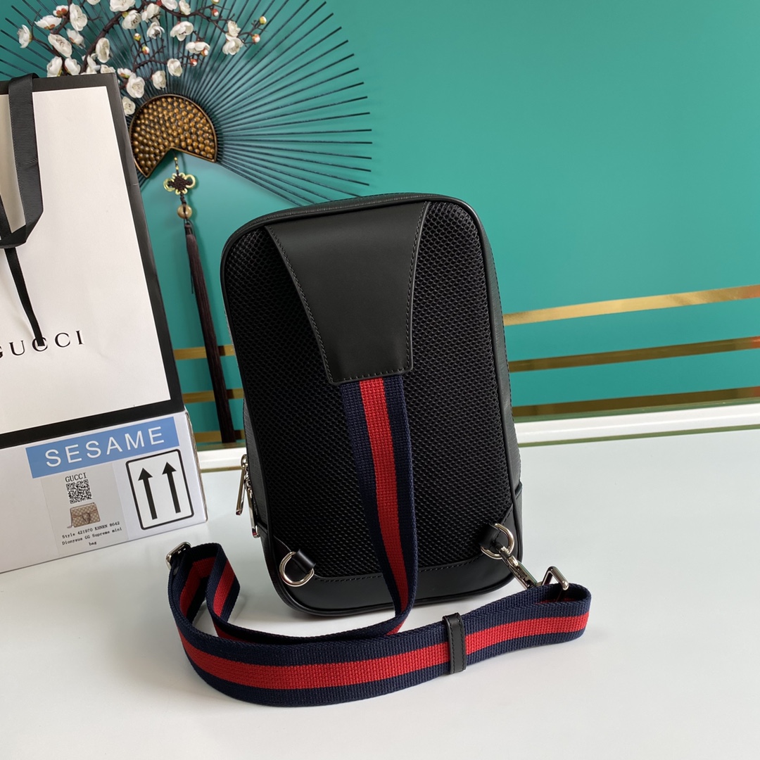 Gucci GG Black Belt Bag(17-27-8.5CM) - FashionPlug