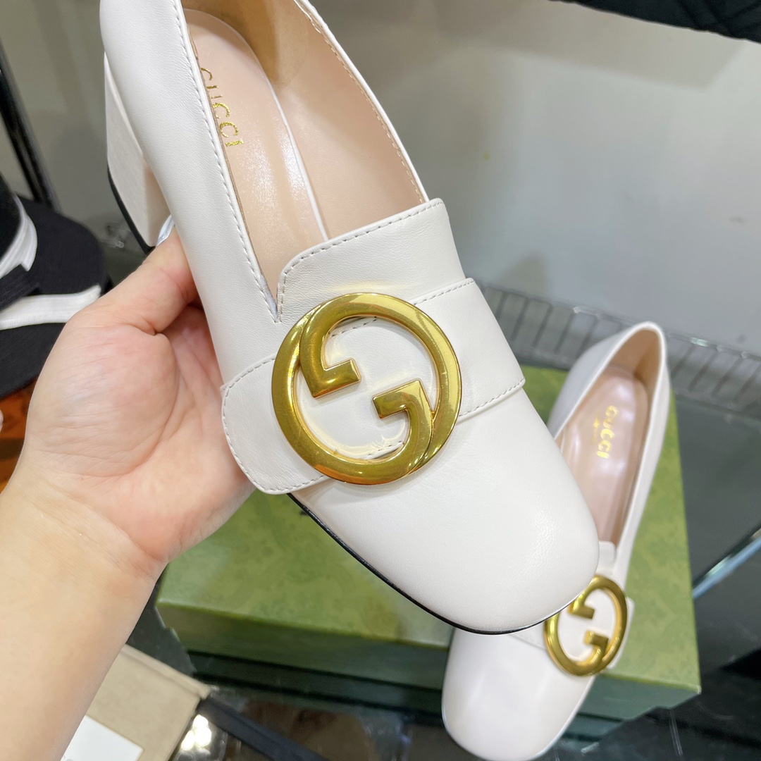 Gucci Blonde Women's Mid-heel Pump - FashionPlug