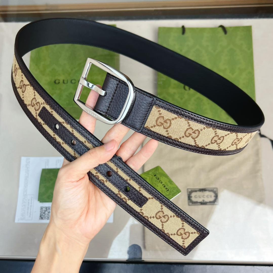 Gucci GG Belt With Square Buckle - FashionPlug