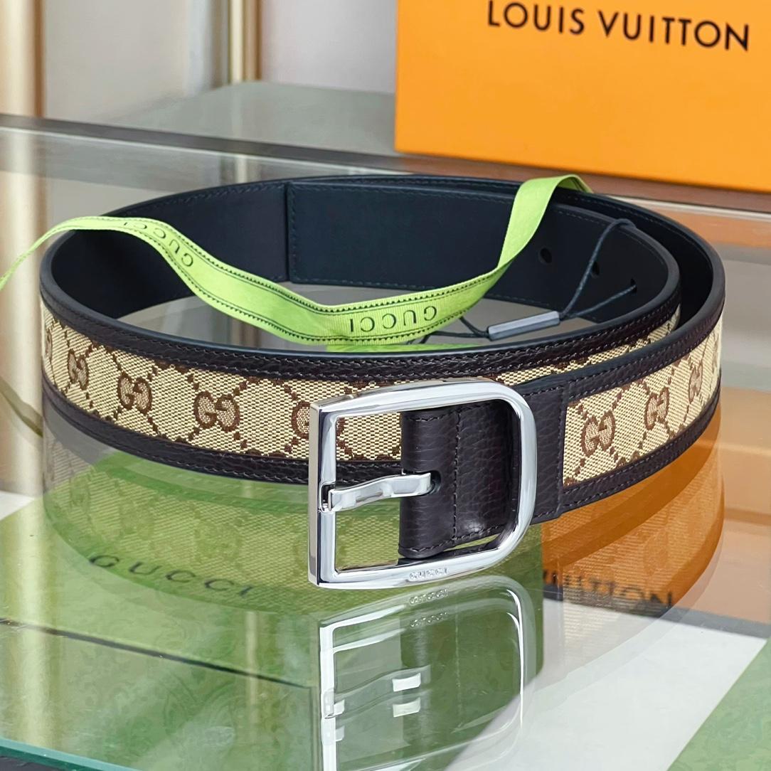 Gucci GG Belt With Square Buckle - FashionPlug