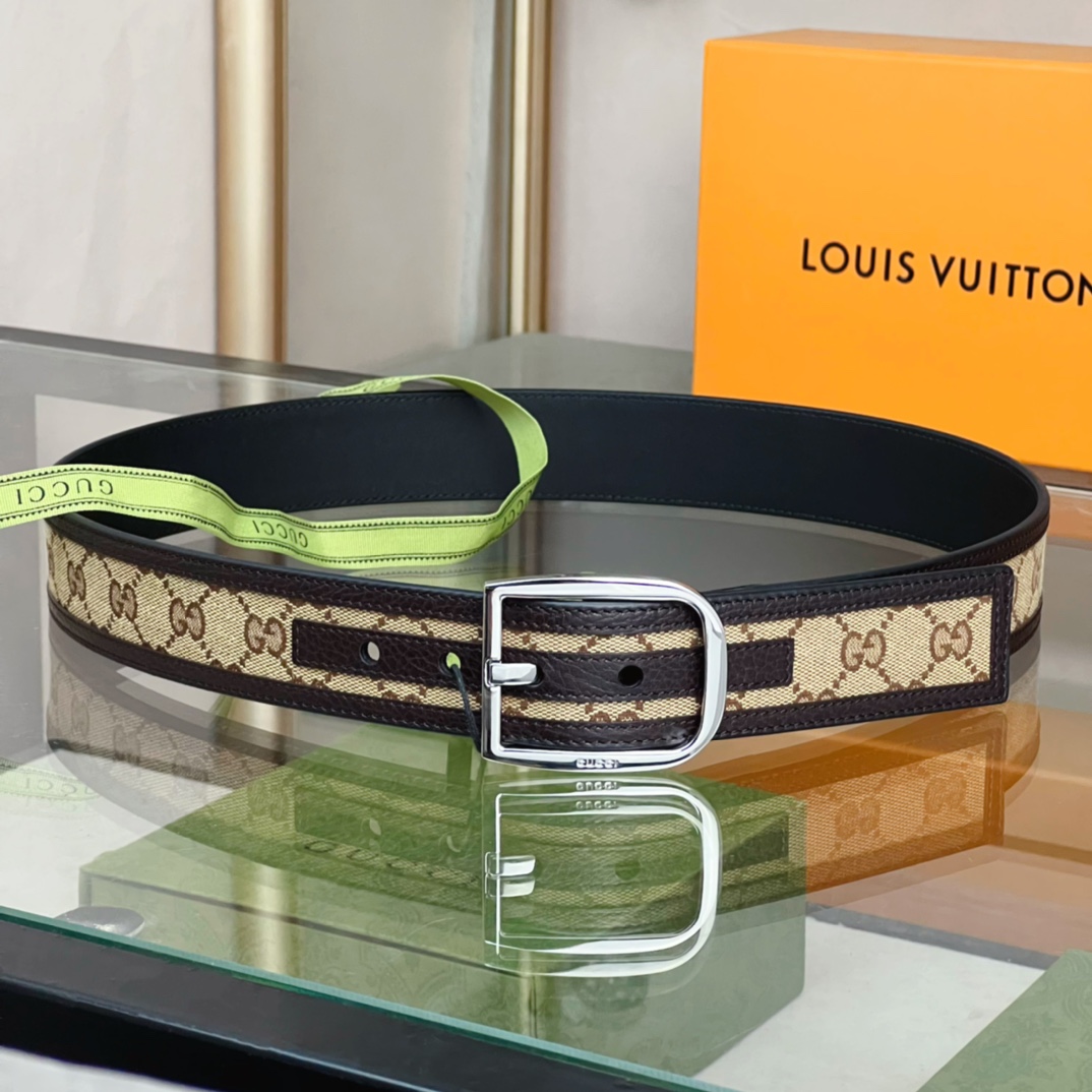 Gucci GG Belt With Square Buckle - FashionPlug