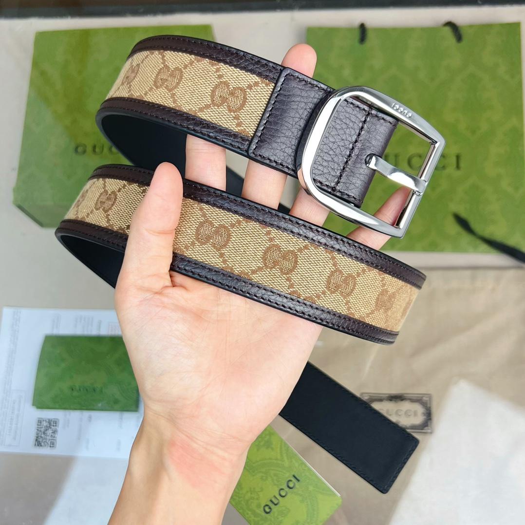 Gucci GG Belt With Square Buckle - FashionPlug
