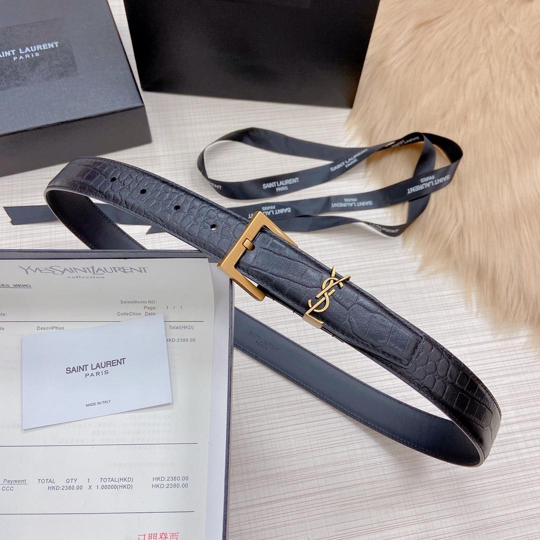 Saint Laurent Leather Belt - FashionPlug