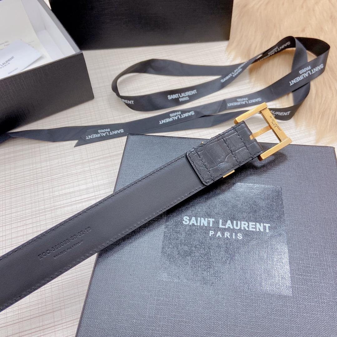 Saint Laurent Leather Belt - FashionPlug