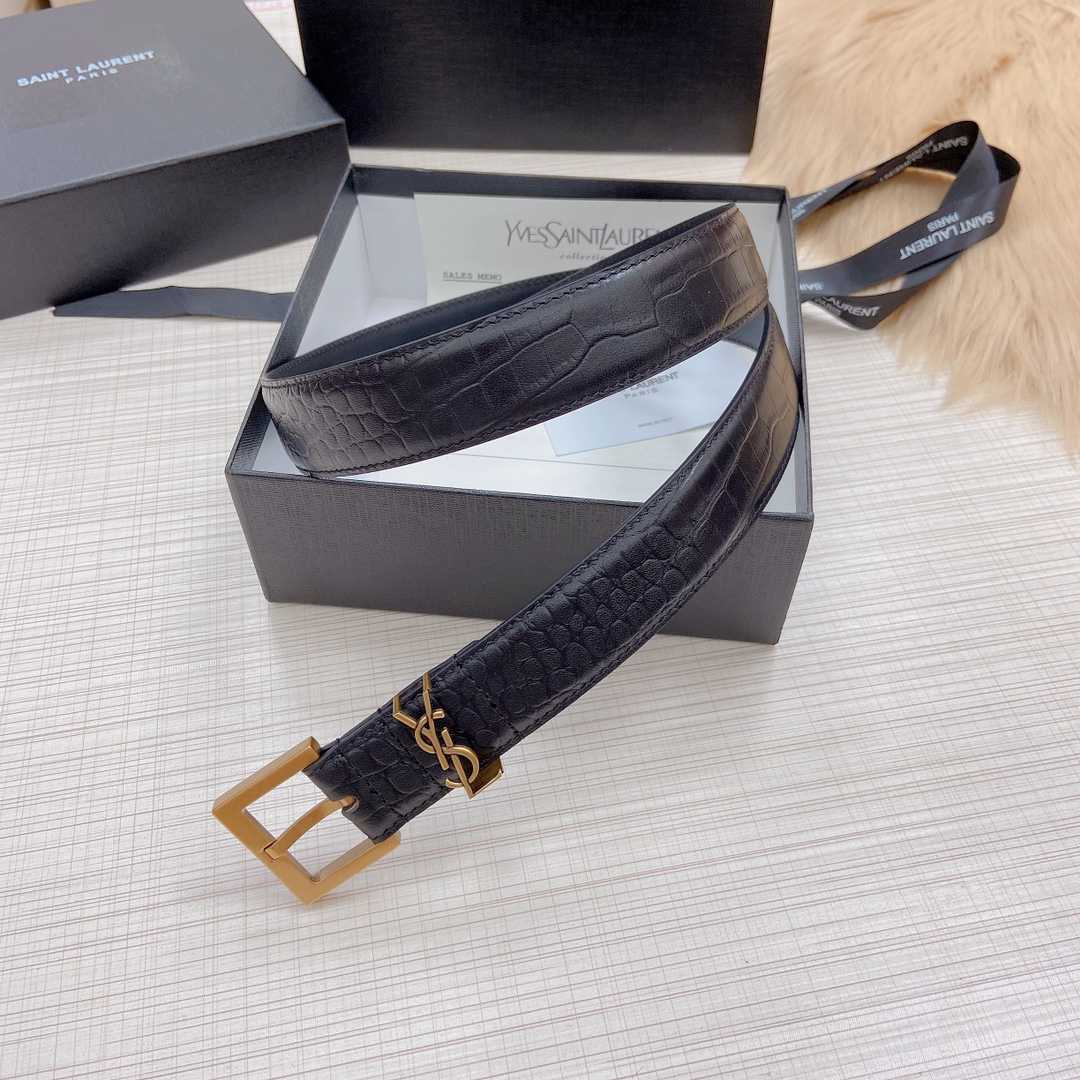Saint Laurent Leather Belt - FashionPlug