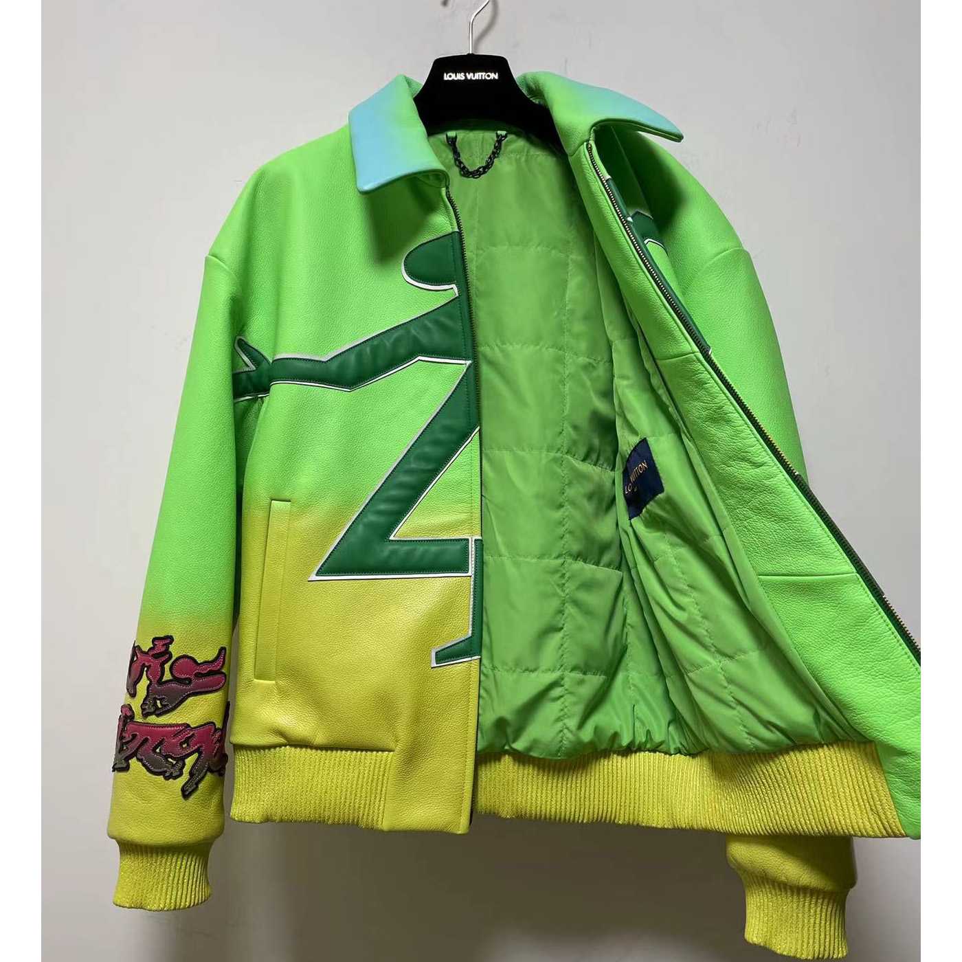 Louis Vuitton Fluo Gradient Leather Bomber    1A9UJ4 - FashionPlug
